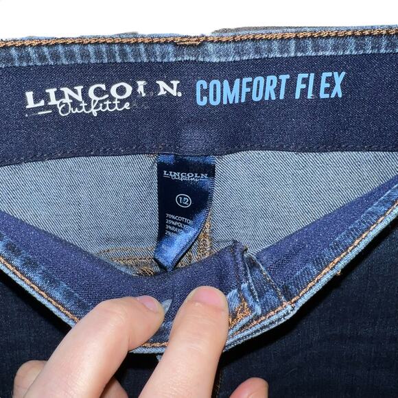 Lincoln Outfitted Comfort Flex womens Jeans Medium Wash Size 12 Denim - Picture 6 of 9